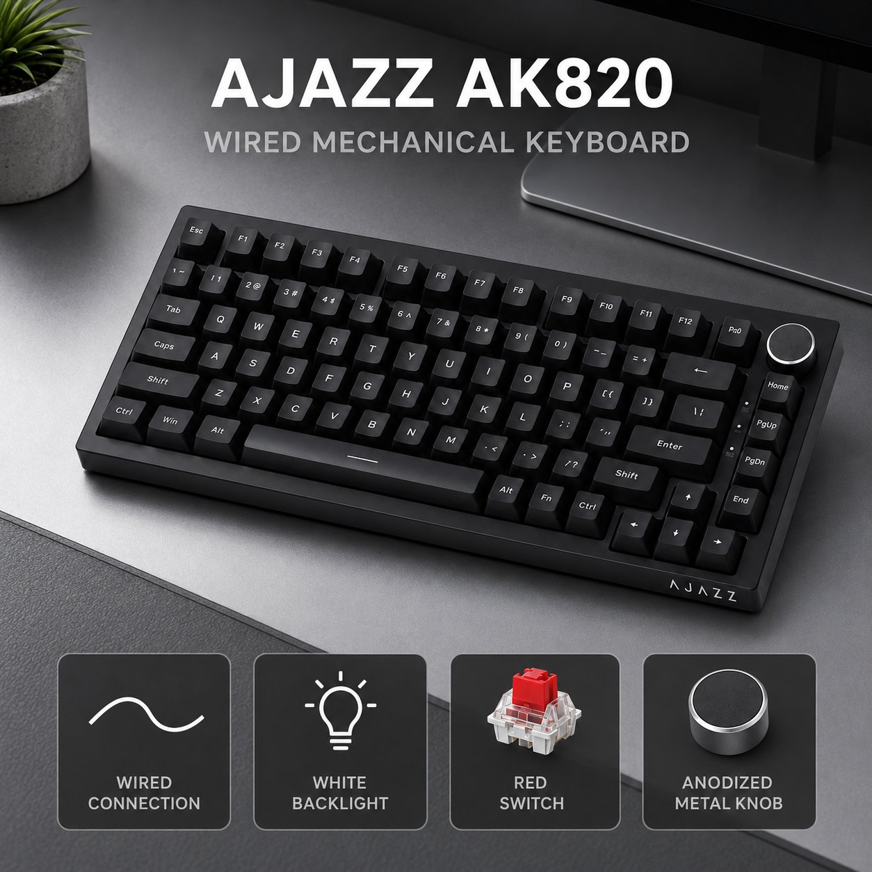 Gaming Keyboard Mini - AJAZZ AK820 dan AK820PRO, Keyboard Gaming