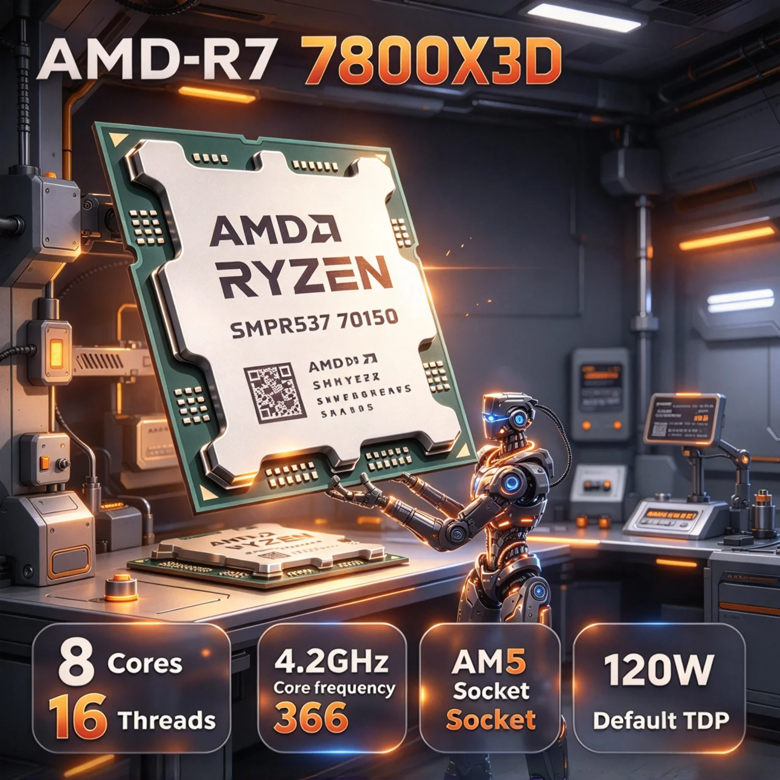 Amd Cpu Ryzen 7 - AMD Ryzen 7 7800X3D X3D, Prosesor
