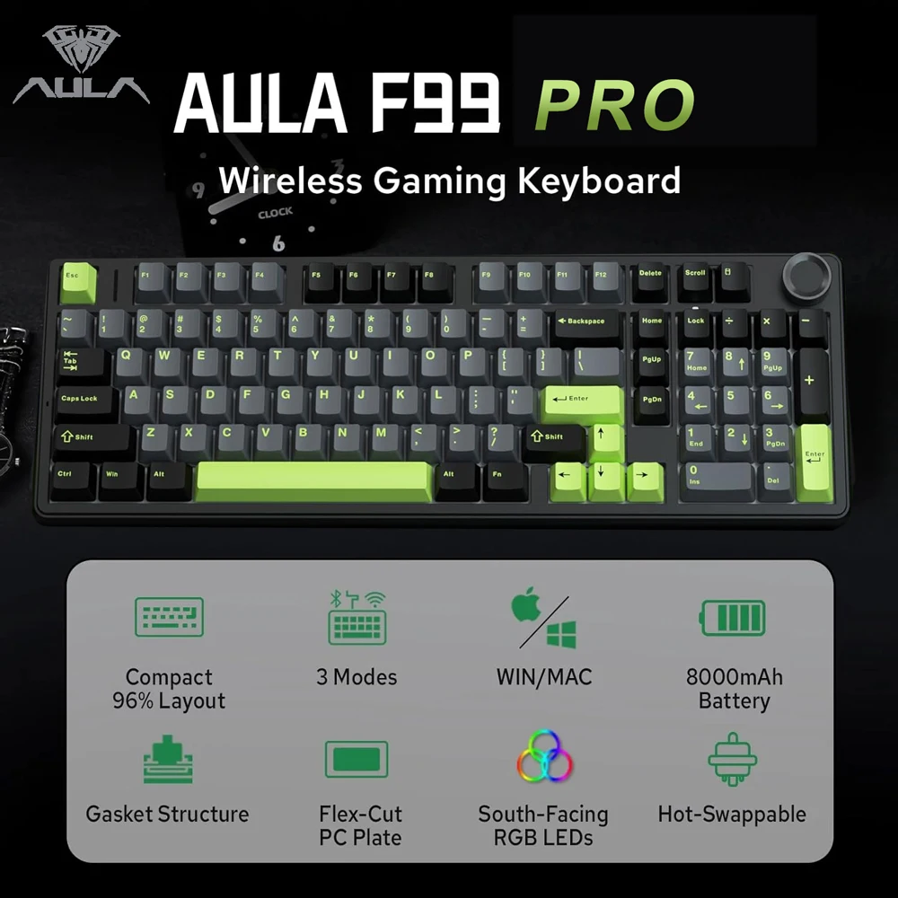AULA F99PRO Keyboard Mekanis G - Gaming Keyboard Hot Swappable ulasan dan harga