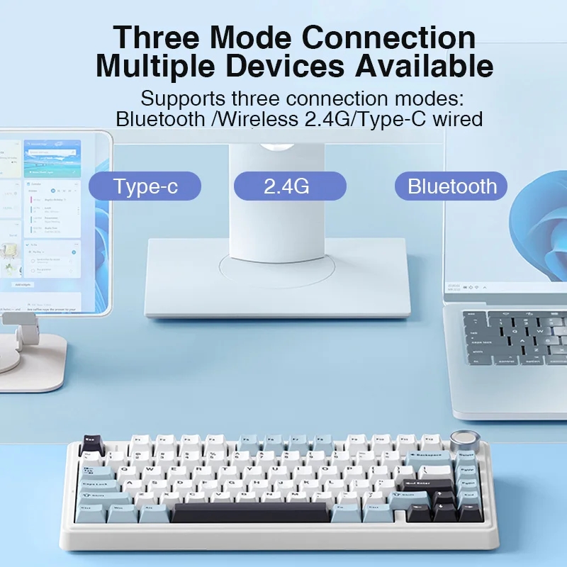 AULA F75 Keyboard mekanis game - Keyboard Gaming Blue Switch ulasan dan harga